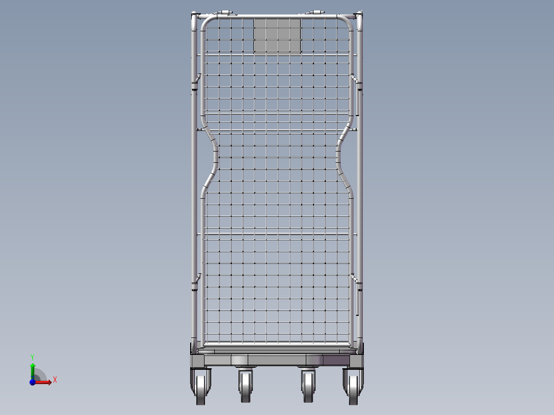 货架、防滚架前视图