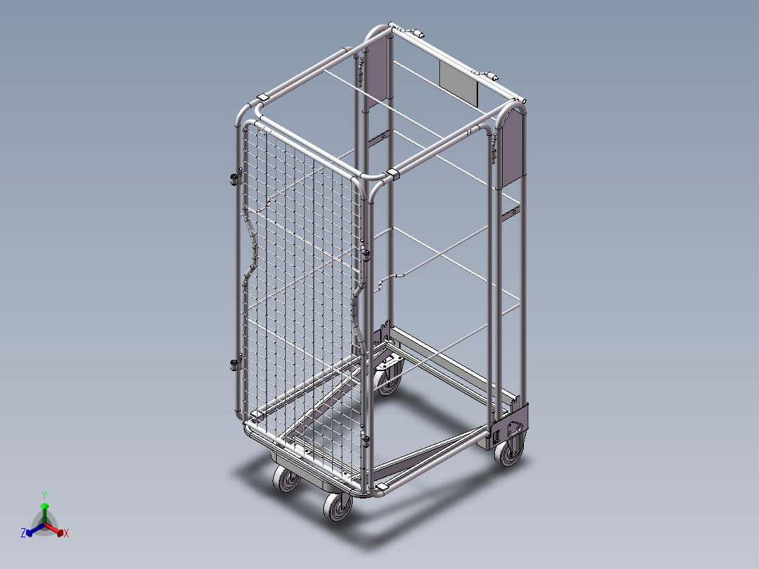 货架、防滚架正等轴测图