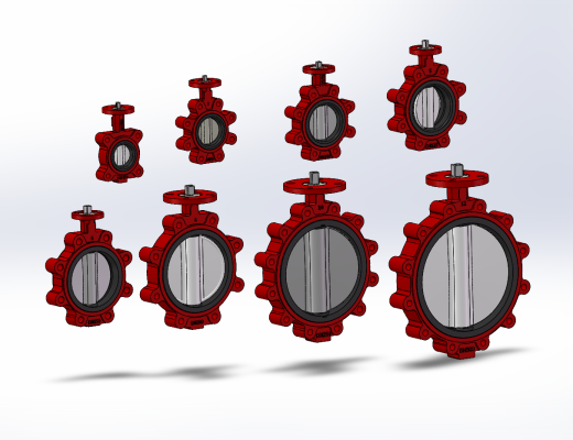 8款名称仅轴200MM-8内衬蝶阀模型缩略图