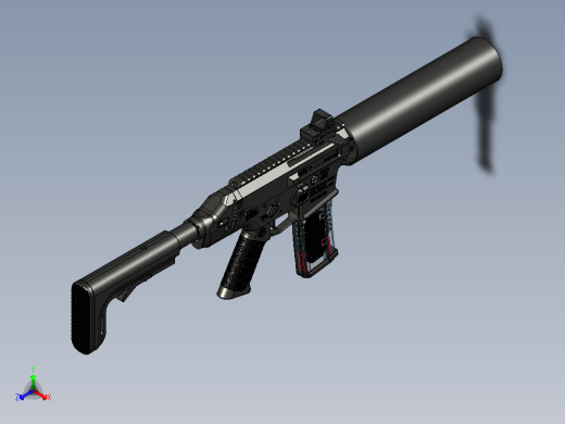 手枪左轮冲锋枪老式狙击步枪设计3D图纸perun-can-canon STP