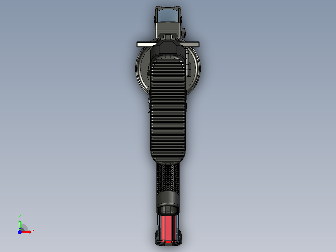 手枪左轮冲锋枪老式狙击步枪设计3D图纸perun-can-canon STP前视图