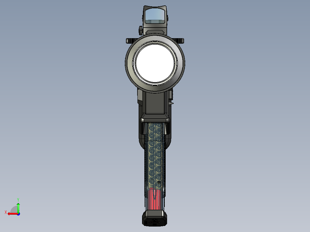 手枪左轮冲锋枪老式狙击步枪设计3D图纸perun-can-canon STP后视图