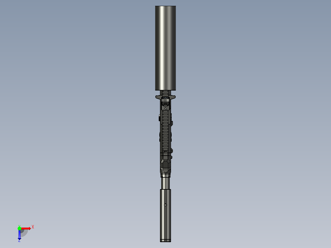 手枪左轮冲锋枪老式狙击步枪设计3D图纸perun-can-canon STP俯视图