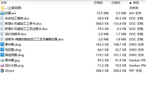 阀套的数控加工工艺及编程仿真含NX三维及CAD图