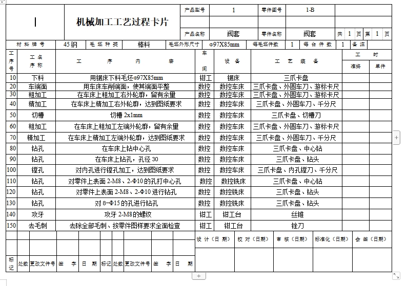 阀套的数控加工工艺及编程仿真含NX三维及CAD图