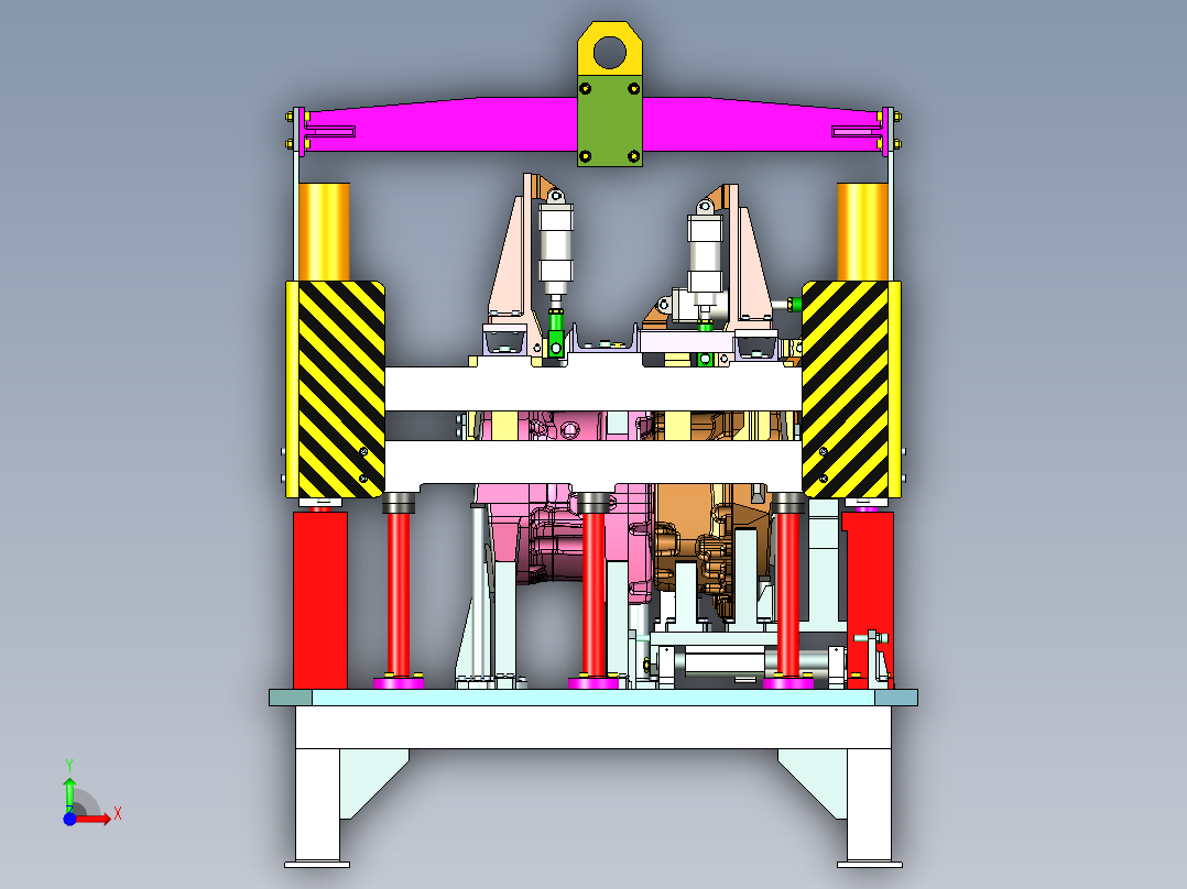 铸造设备UG设计前视图