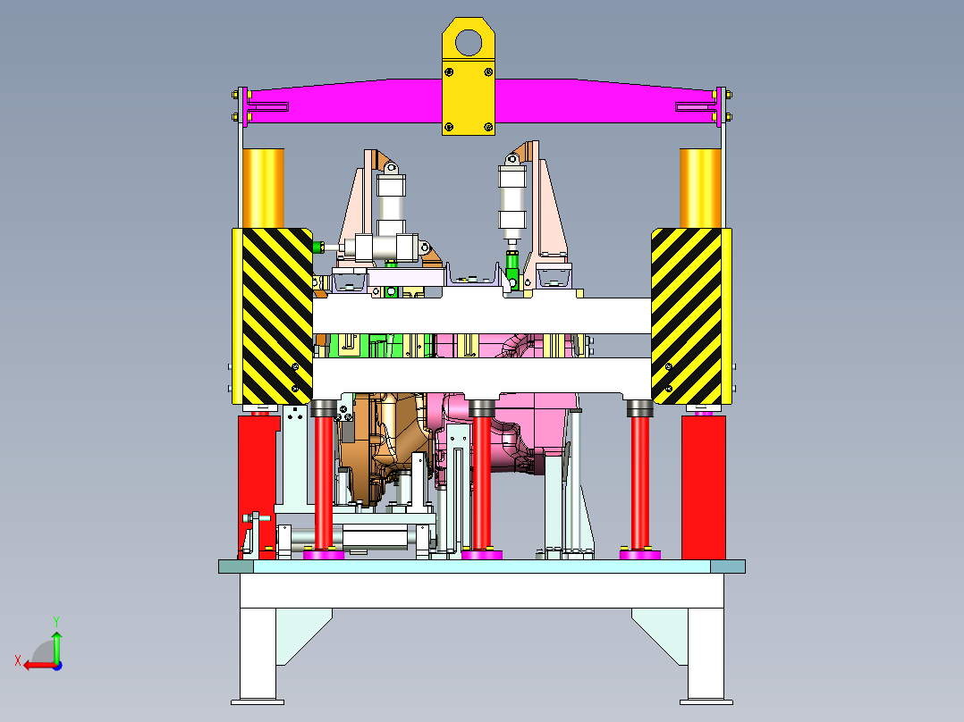 铸造设备UG设计后视图