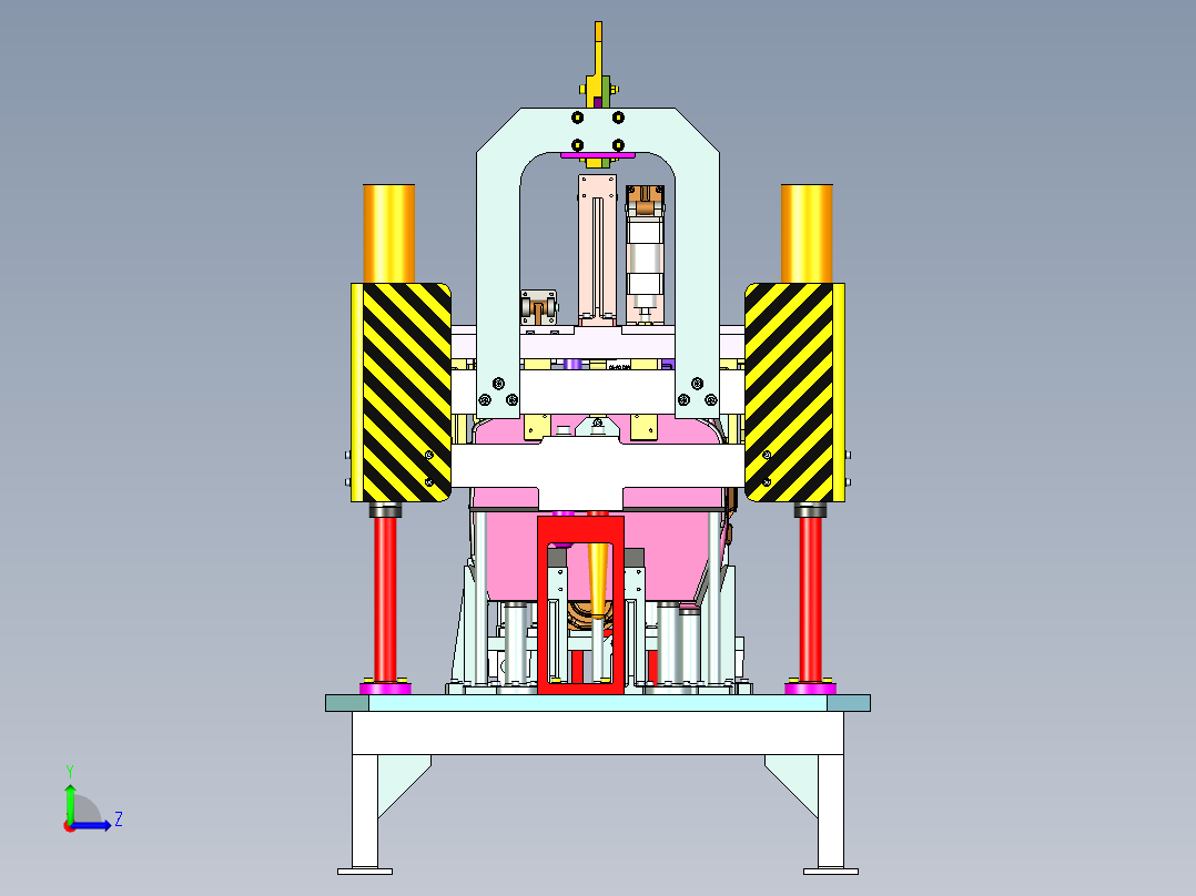 铸造设备UG设计左视图