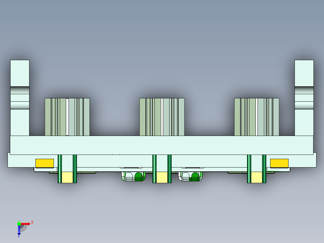 CNC高光钻切夹具俯视图