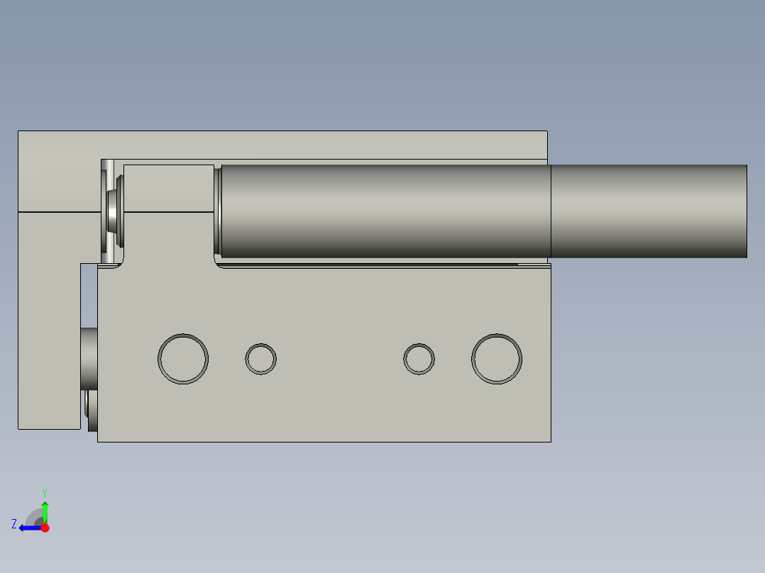 滑台气缸8085150_DGST-25-20-PAFESTO-1111右视图