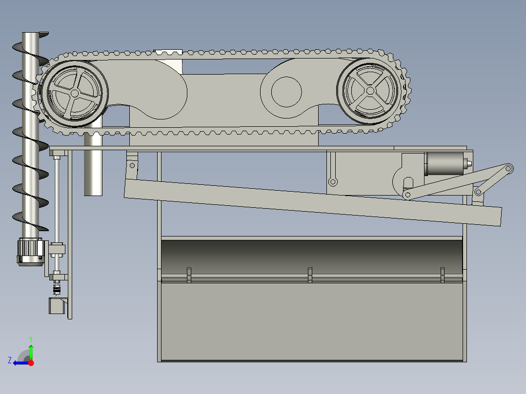 植树方孔多地形适配挖坑机右视图
