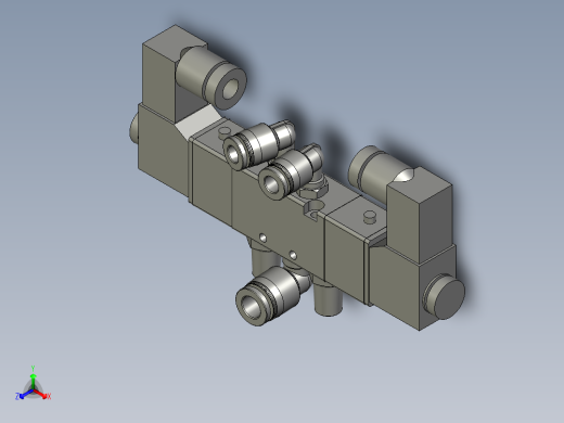 32DE-C03-10-123-电磁阀装配体正等轴测缩略图