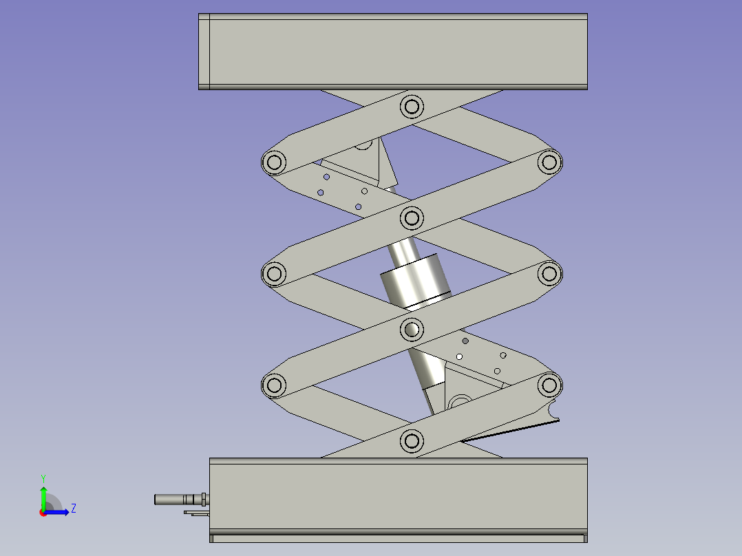 剪叉板升降机左视图