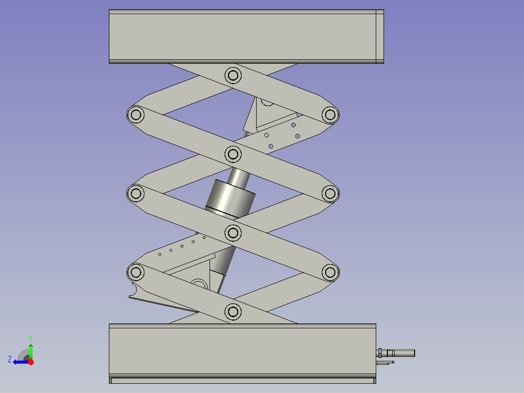 剪叉板升降机右视图