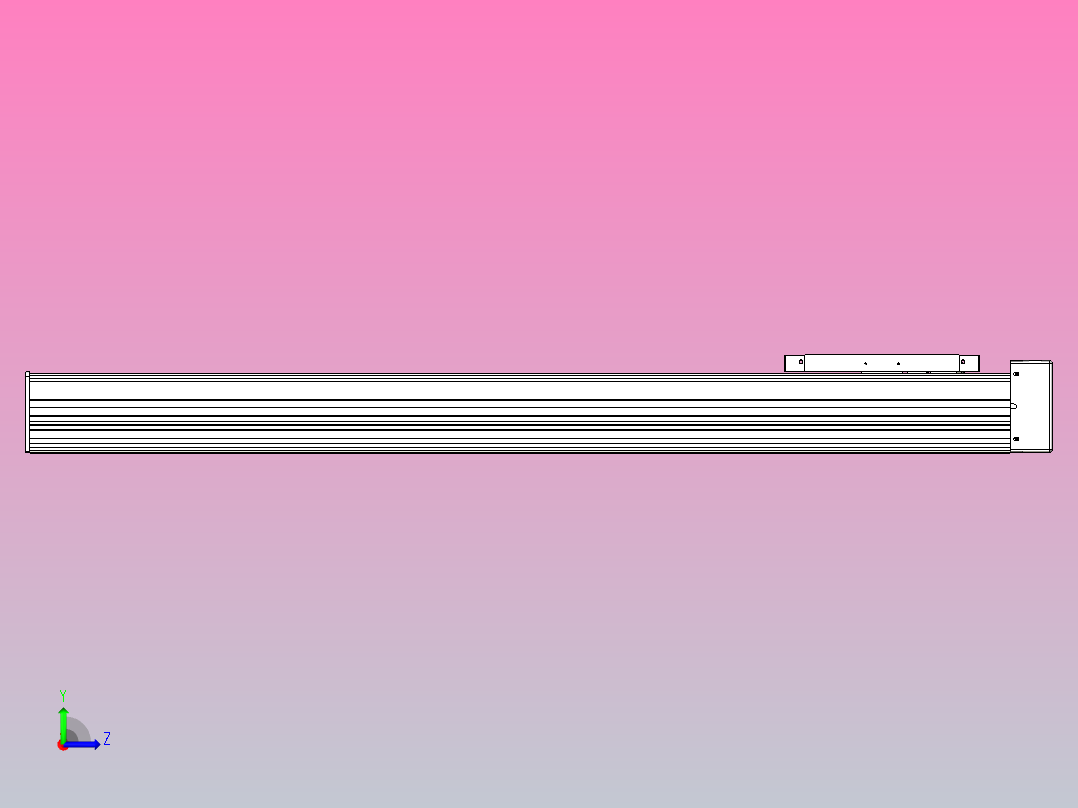 滚珠丝杠直线轴带导轨全封闭TPA-HCR-202D-2510C-L900-MR-C-P75-N3左视图