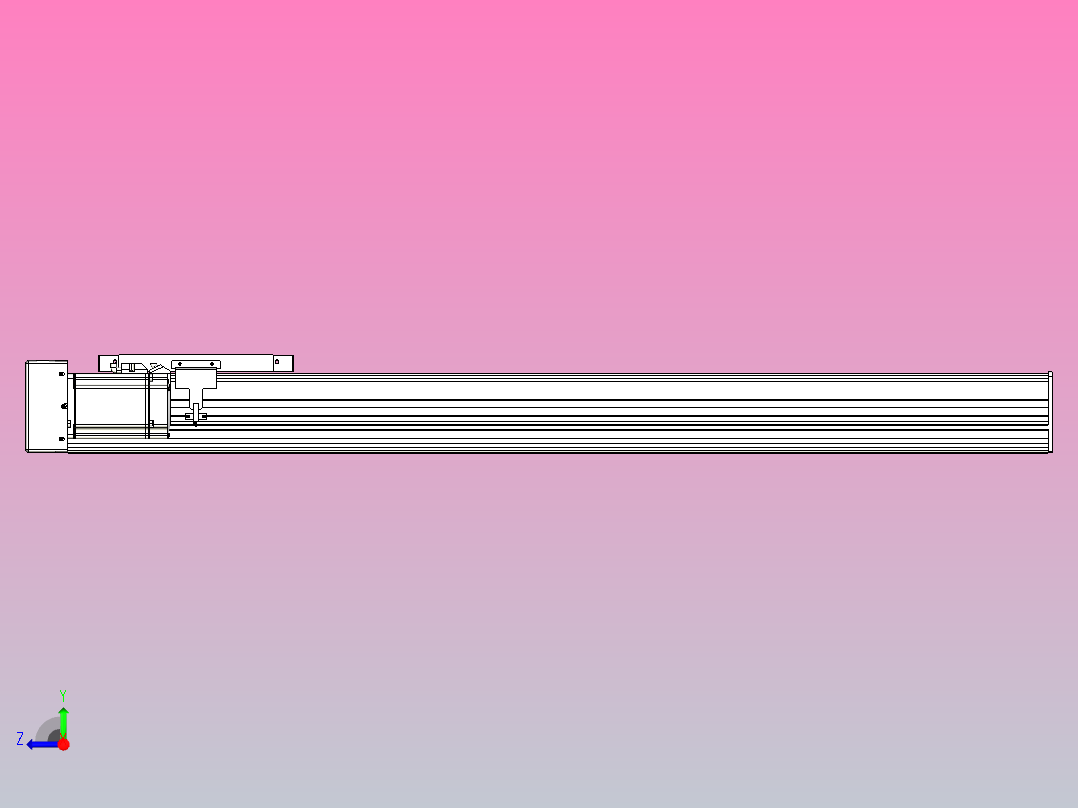 滚珠丝杠直线轴带导轨全封闭TPA-HCR-202D-2510C-L900-MR-C-P75-N3右视图