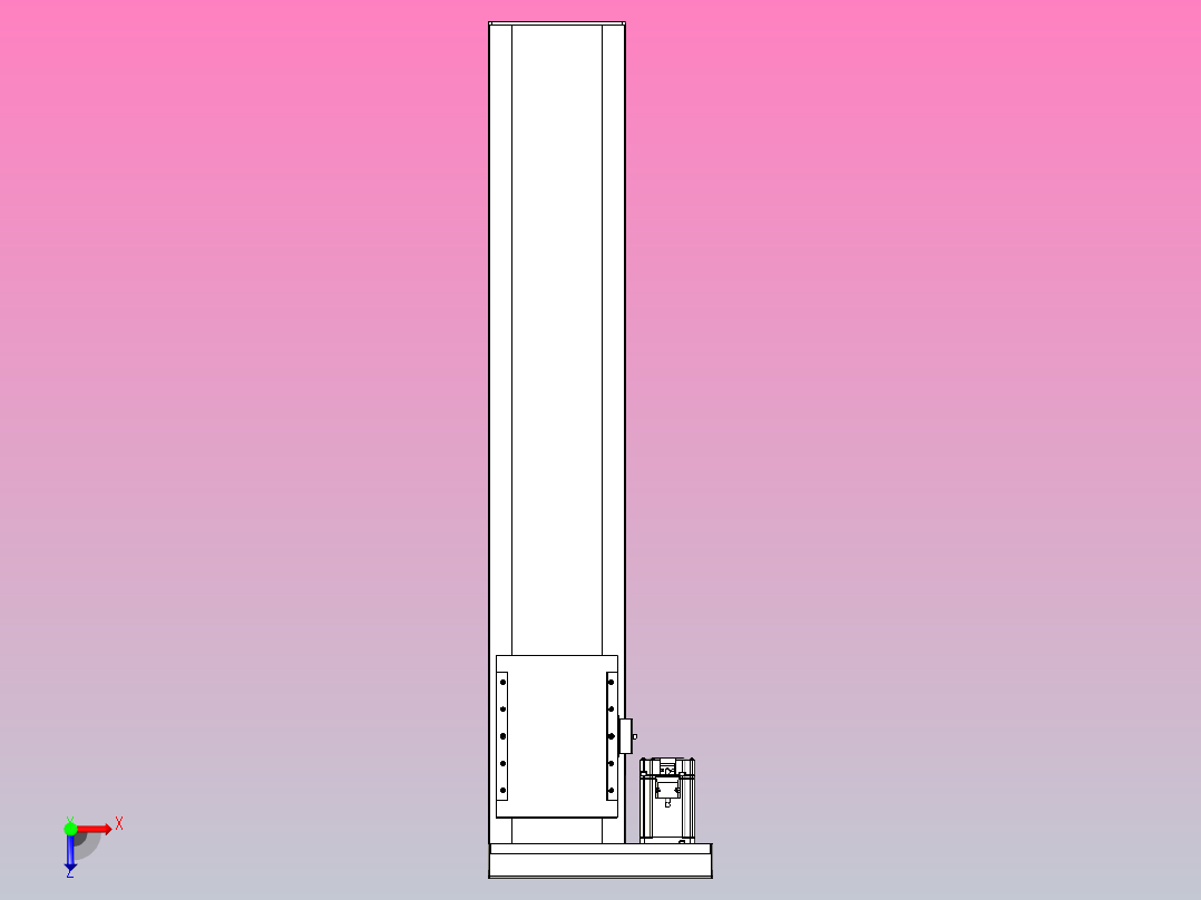 滚珠丝杠直线轴带导轨全封闭TPA-HCR-202D-2510C-L900-MR-C-P75-N3俯视图
