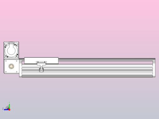 皮带直线轴半封闭可选导轨TPA-HNB-202D-140-L450-LU-Y-P75-N3右视缩略图