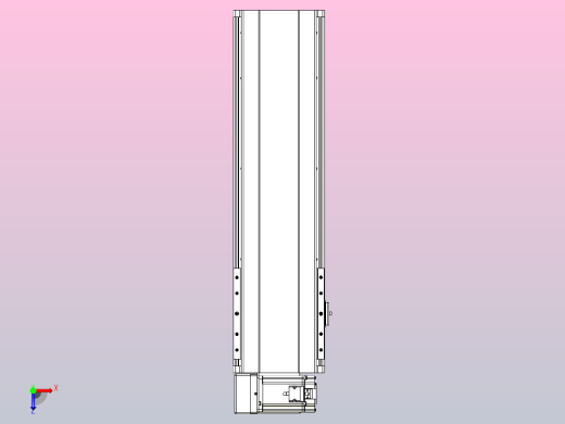 皮带直线轴半封闭可选导轨TPA-HNB-202D-140-L450-LU-Y-P75-N3俯视缩略图