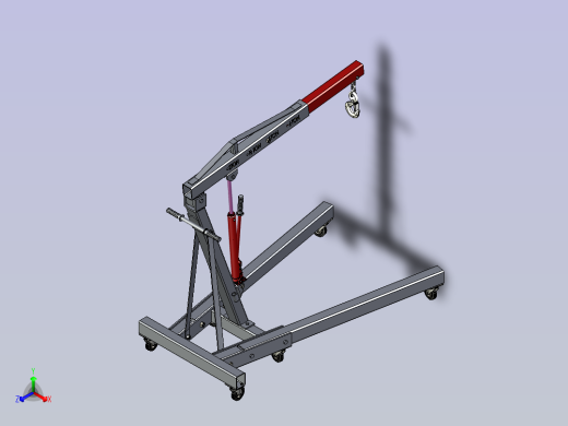 一款单臂液压吊车三维模型
