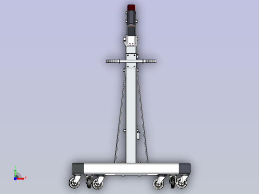 一款单臂液压吊车三维模型前视缩略图