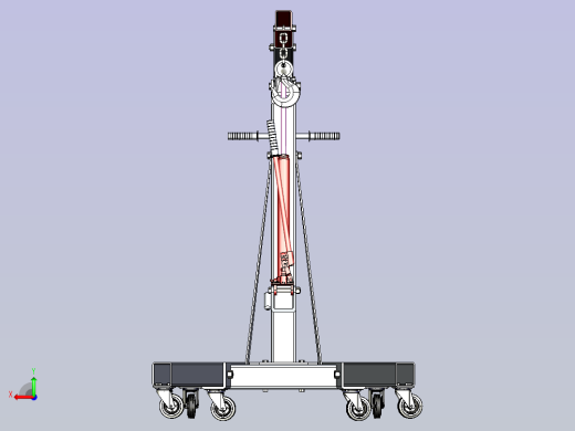 一款单臂液压吊车三维模型后视缩略图