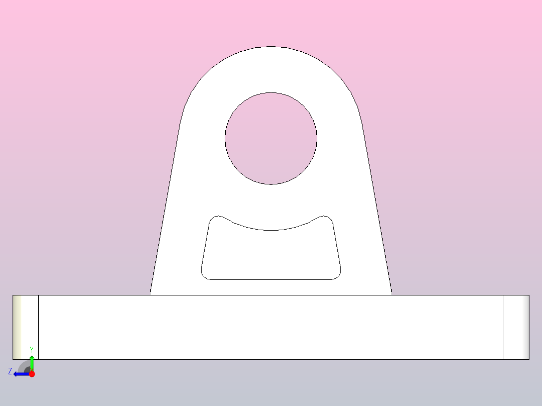 标准型SC系列气缸安装附件单耳固定座CA[FY-SC100CA]右视图