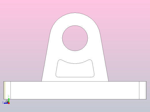 标准型SC系列气缸安装附件单耳固定座CA[FY-SC100CA]右视缩略图