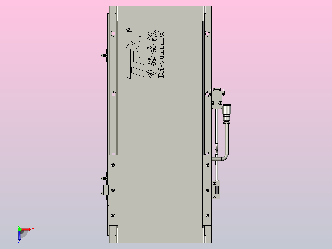 直驱直线电机轴TPA-LNP2-200-55C2-1-L240-3-C-05-N3俯视图