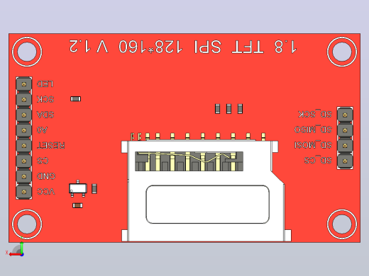 AZ-交付1.8英寸TFT显示器SPI v1.2后视缩略图