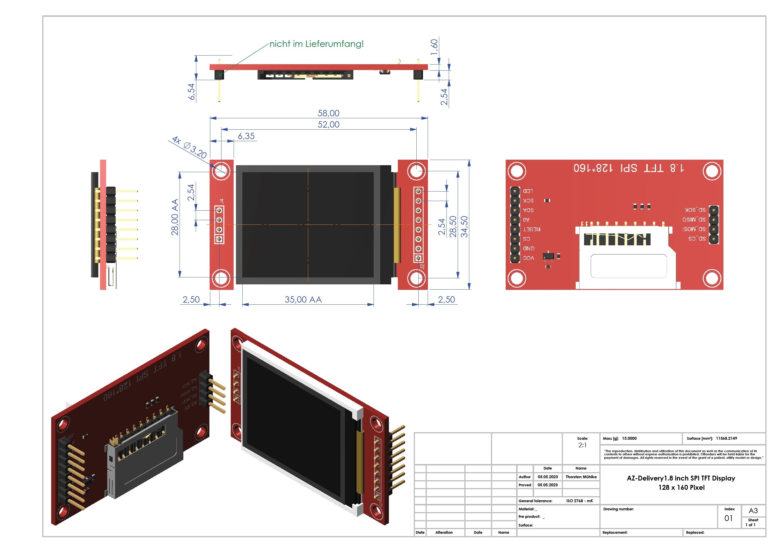 AZ-交付1.8英寸TFT显示器SPI v1.2