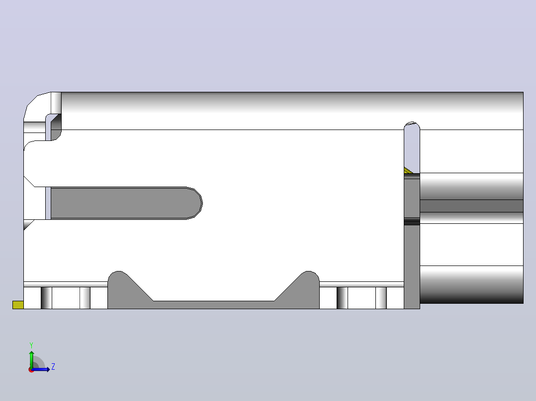 两种迷你usb插座b型针左视图