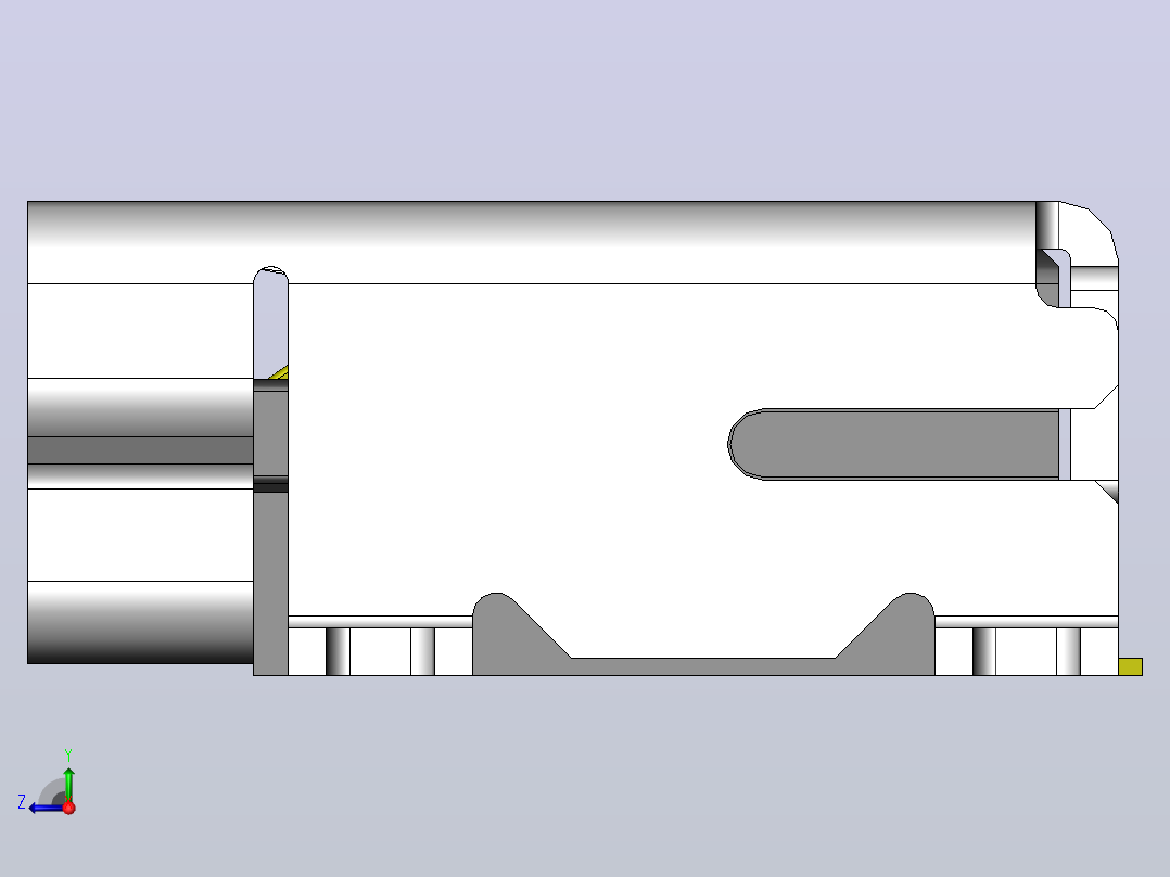 两种迷你usb插座b型针右视图