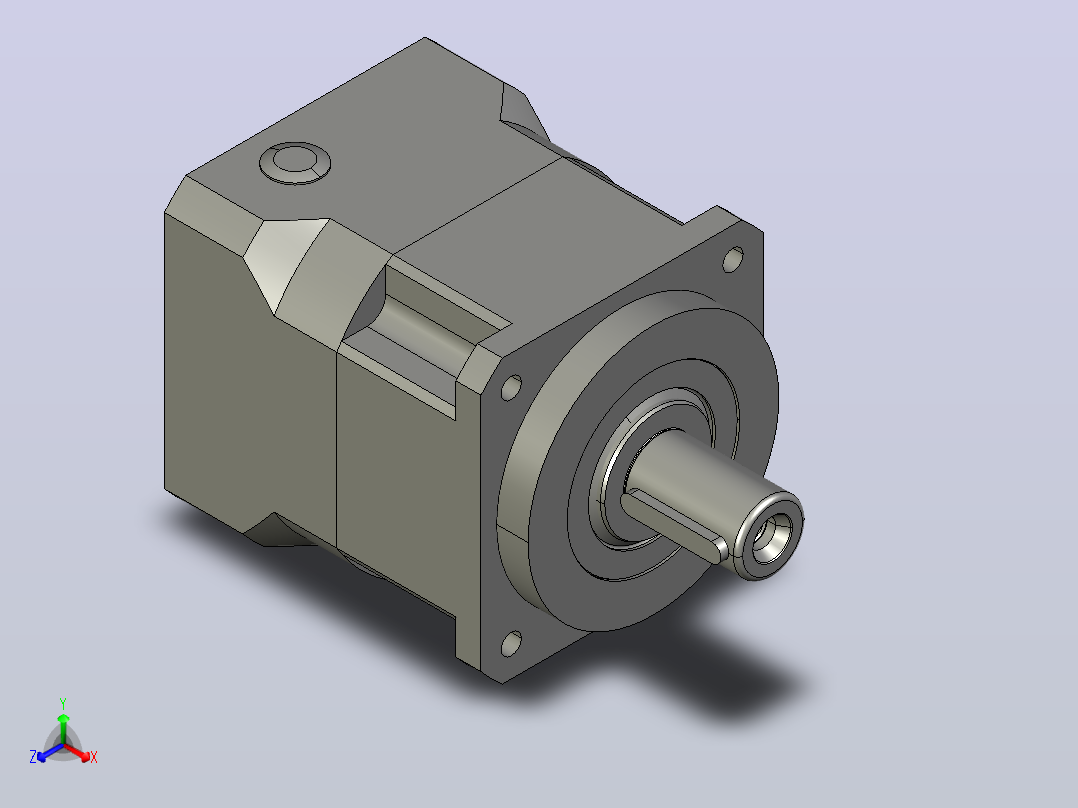 行星减速机ZJU01-90-1-4-P2-B正等轴测图