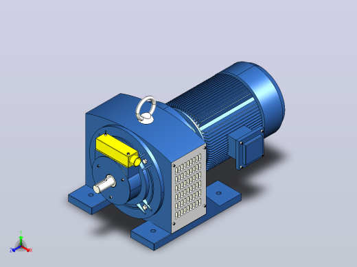 YCT系列电磁调速异步电动机[YCT╱YCTL160-4A]正等轴测缩略图