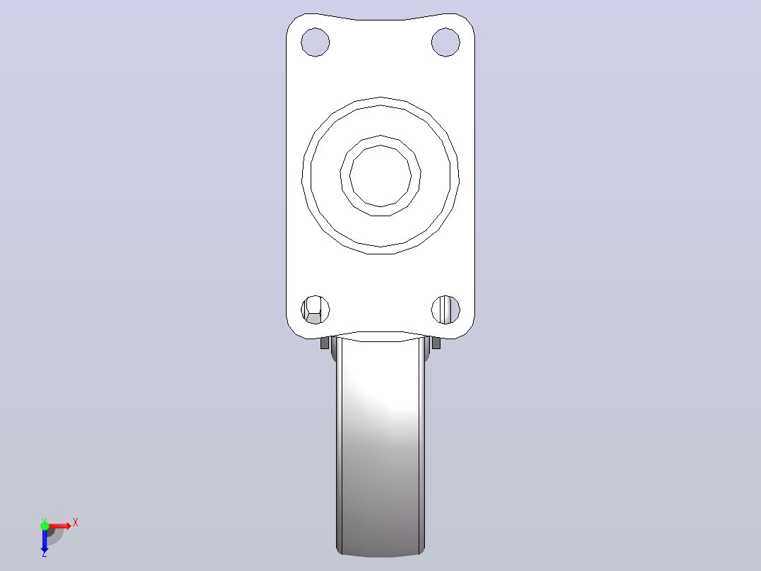 脚轮PARTserver50500858俯视图