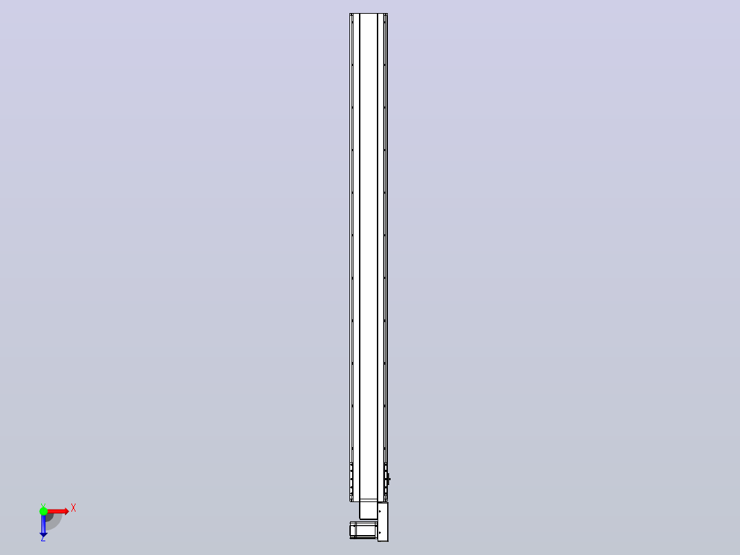 皮带直线轴半封闭可选导轨TPA-HNB-175D-140-L2000-MR-C-P75-N3俯视图