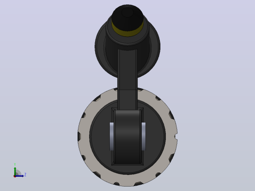 减震器3D数模图纸 Solidworks设计左视缩略图