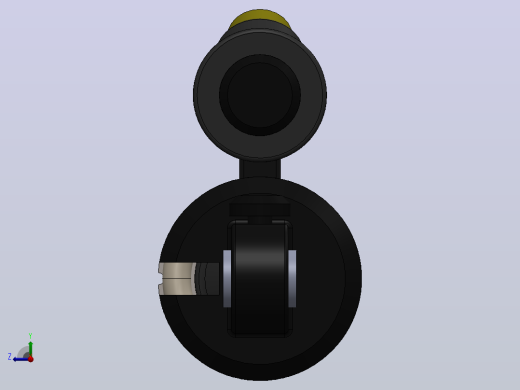 减震器3D数模图纸 Solidworks设计右视缩略图