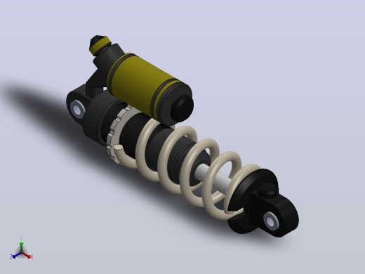 减震器3D数模图纸 Solidworks设计正等轴测缩略图