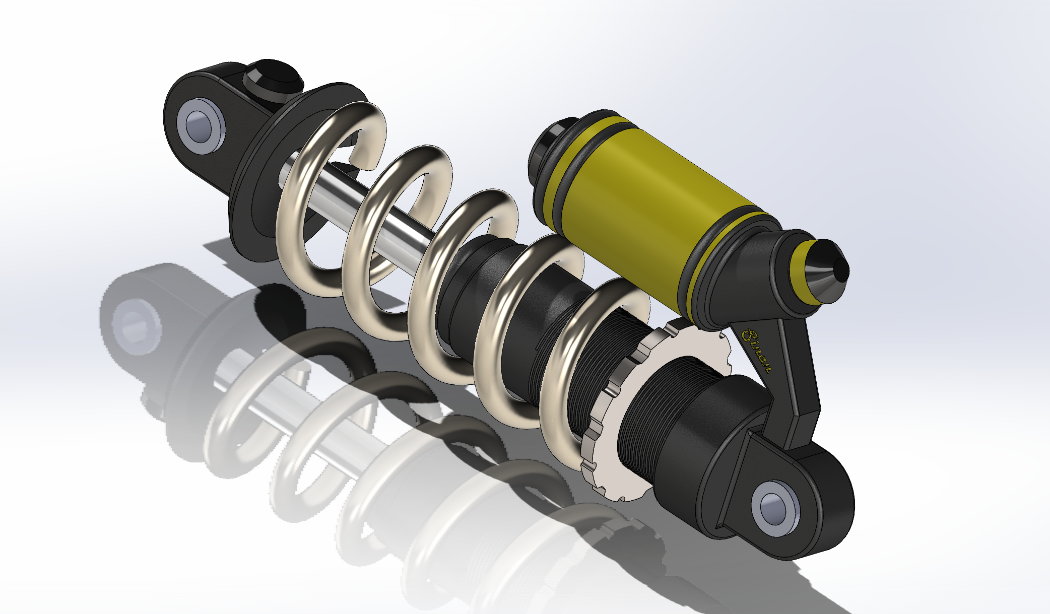 减震器3D数模图纸 Solidworks设计