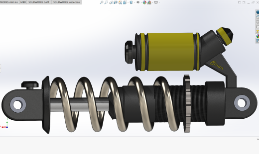 减震器3D数模图纸 Solidworks设计缩略图