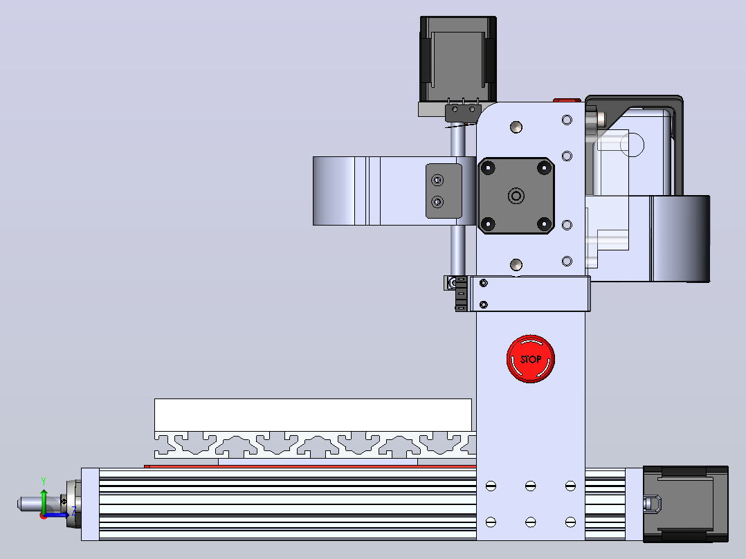 CNC 3018 Max数控雕刻机左视图