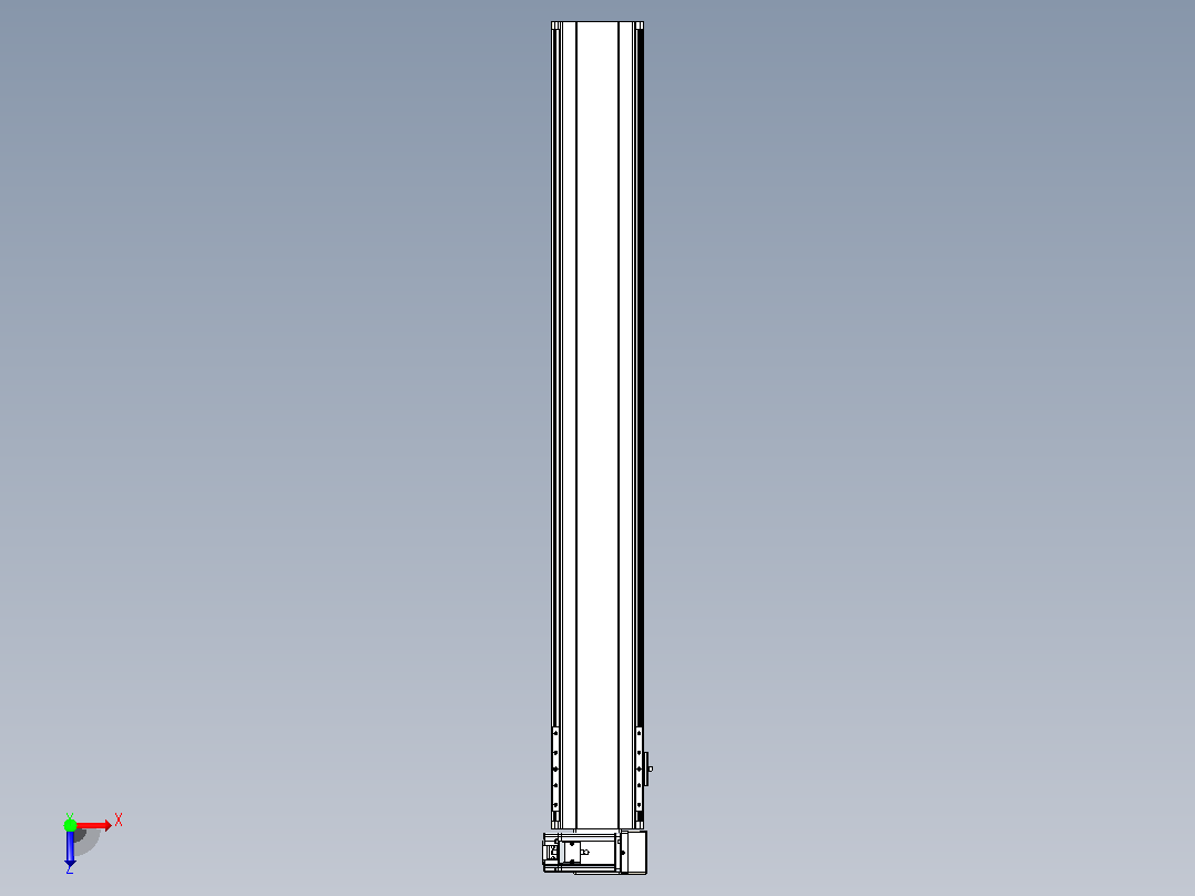 皮带直线轴半封闭可选导轨TPA-HNB-140D-120-L1000-RU-Y-P40-N3俯视图