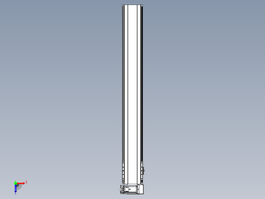 皮带直线轴半封闭可选导轨TPA-HNB-140D-120-L1000-RU-Y-P40-N3俯视缩略图