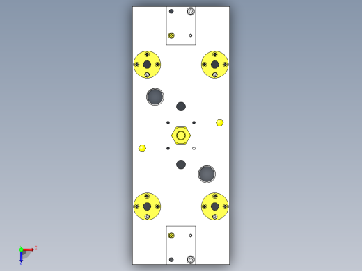 使用连杆的挡块解除机构俯视缩略图