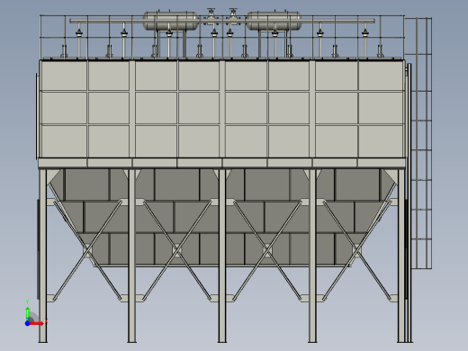 PPCS96-2×8气箱式脉冲袋式除尘器前视缩略图