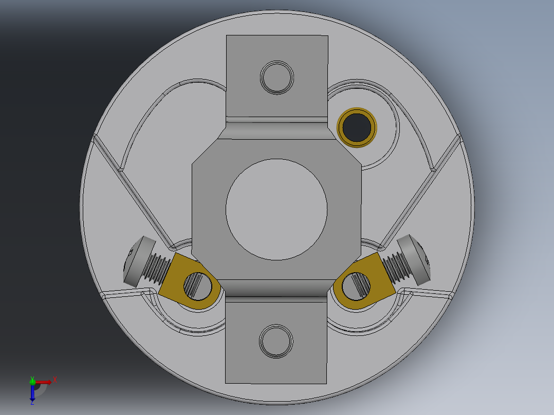 激光切割齿轮 台灯模型3D图纸 Solidworks设计 附STEP等多种格式俯视图