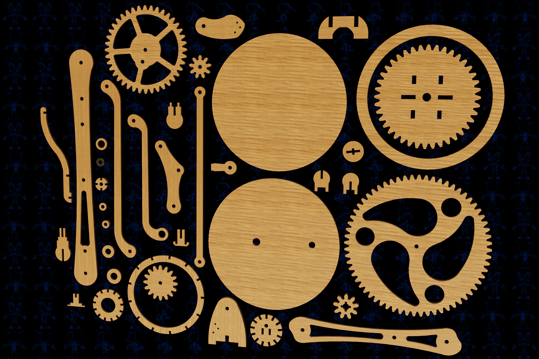 激光切割齿轮 台灯模型3D图纸 Solidworks设计 附STEP等多种格式