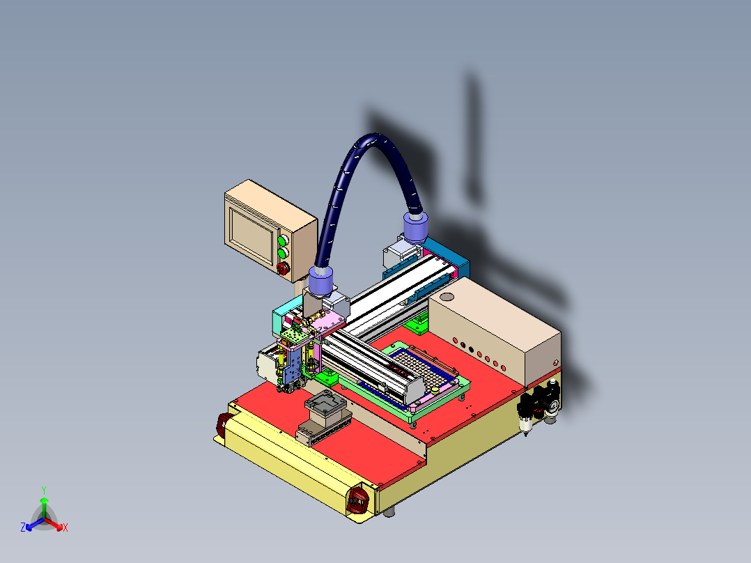 贴胶机、贴软胶垫的设备3D模型